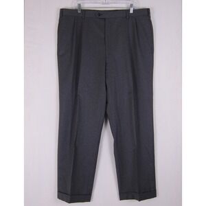 Jos A Bank Executive Pants Mens 40Lx29 Charcoal Gray Wool Trousers Dress Slacks